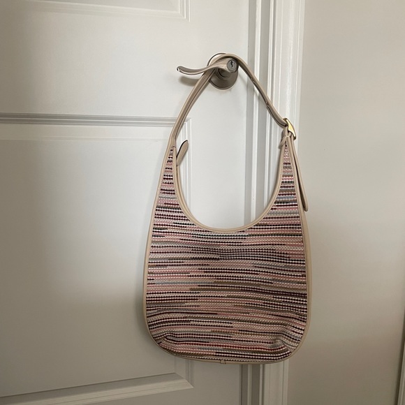 Unique Coach large ergo purse. Made of strips of leather from old purses. - Picture 2 of 5